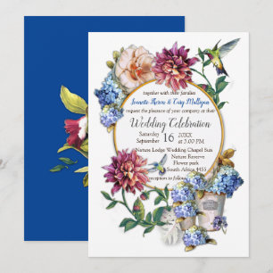 O Convite de Aquarela Floral da Era Vitoriana