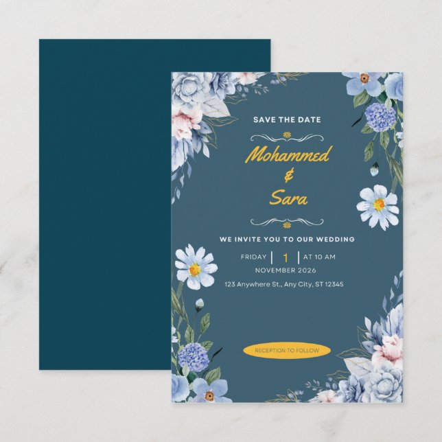 O Convite de Casamento (Frente/Verso)