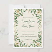O convite de casamento botânico Jardim Verdejante