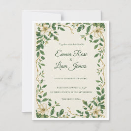 O convite de casamento botânico Jardim Verdejante