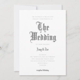 O Convite De Casamento De Blecha Negra