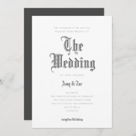 O Convite De Casamento De Blecha Negra