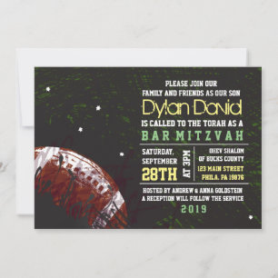 O convite de Mitzvah do bar do SPLATTER do FUTEBOL