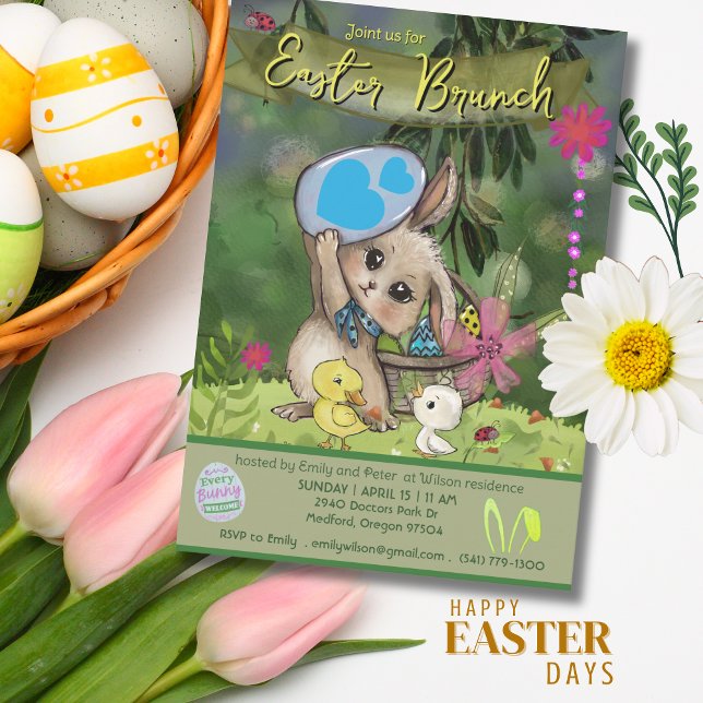 O Convite de Páscoa para Brunch Mais Fofo de "Trab (The Cutest Heavy Lifting Easter Brunch Invite)