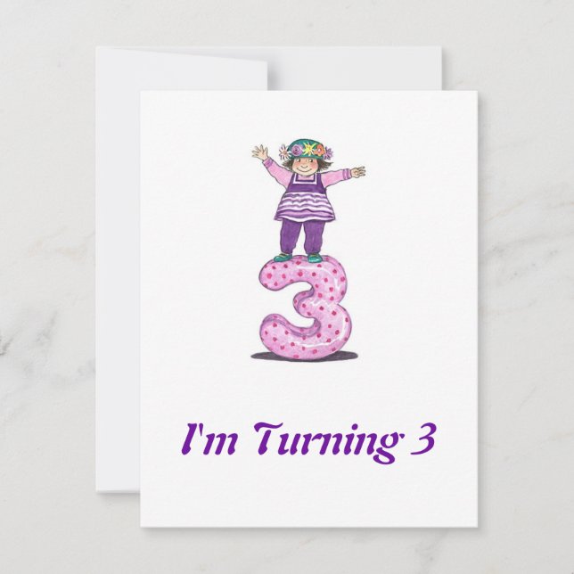 ó Convite do aniversário das meninas (Frente)