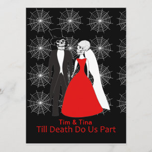 O convite do casamento do Dia das Bruxas