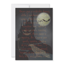 O Convite do Festa de Halloween "Raven"