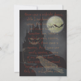 O Convite do Festa de Halloween "Raven"
