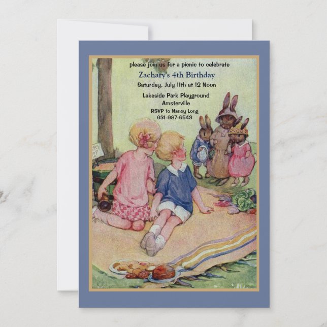 O convite do piquenique (Frente)