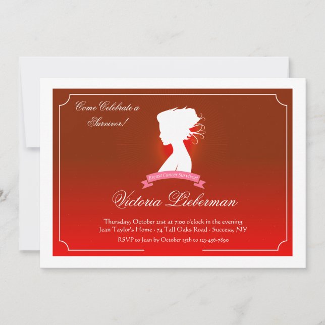 O convite do sobrevivente de câncer da saúde da (Frente)