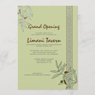 O convite egeu da grande inauguração