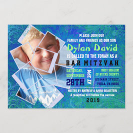 O convite LEGAL de Mitzvah do bar da COLAGEM da
