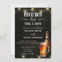 O convite para casamentos casuais de Brews e eu