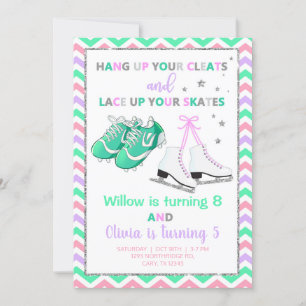 O convite para o aniversário de irmãos das garotas