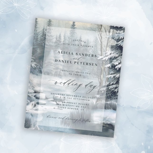 O convite para o casamento das florestas montanhos (Criador carregado)