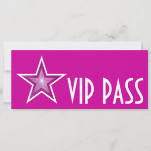 O convite 'VIP PASS' das Estrelas cor-de-rosa é l