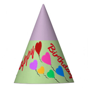 O coração Balloons chapéus do aniversário