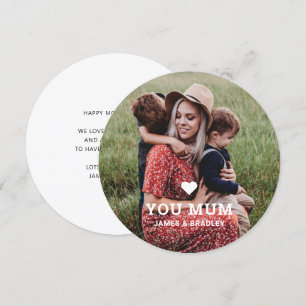 O CORAÇÃO BONITA ADORA O Cartão com fotos MÃE