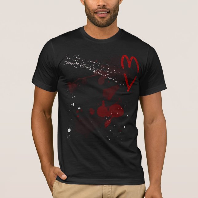 "O coração: Camisa do Triptych" (homens) (Frente)