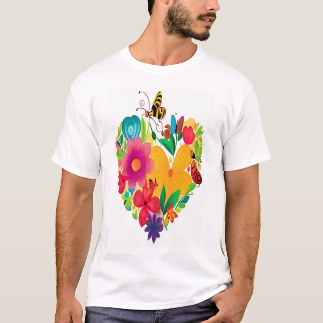 O Coração da Natureza da Camisa do Amor (Frente)