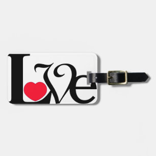 O coração do amor diz o Tag de bagagem