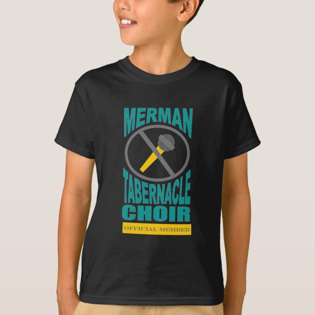 O coro do Merman caçoa o t-shirt escuro (Frente)