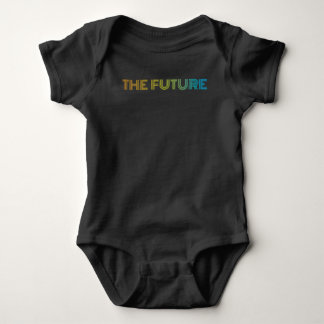 O corpo da camiseta do bebê FUTURO, vestimenta-se