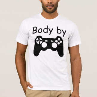 O corpo pelo video games coube a camisa