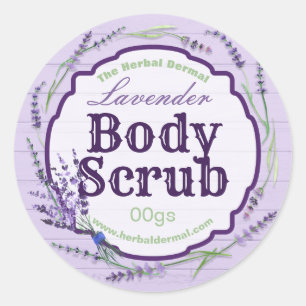 O corpo roxo da flor da lavanda esfrega etiquetas