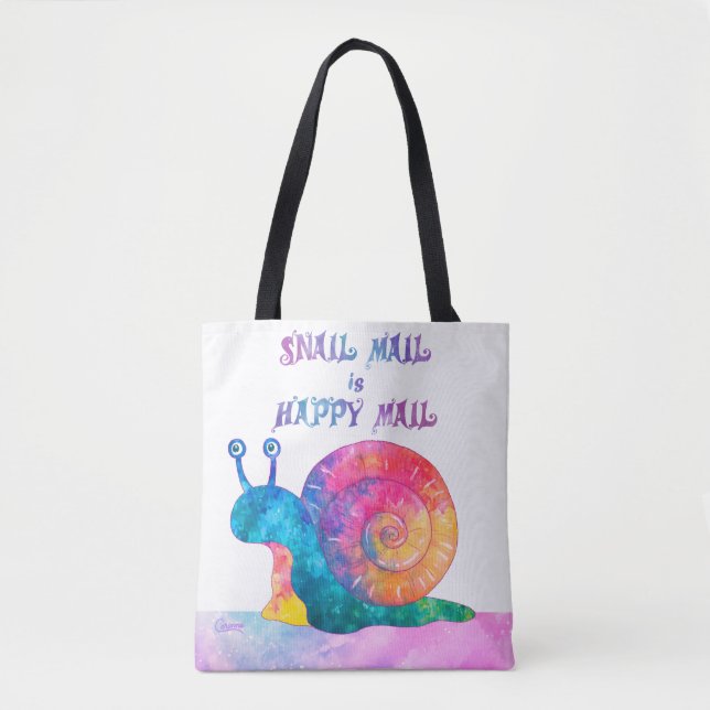 O Correio do Snail é o Correio Feliz - Tote Bag (Frente)
