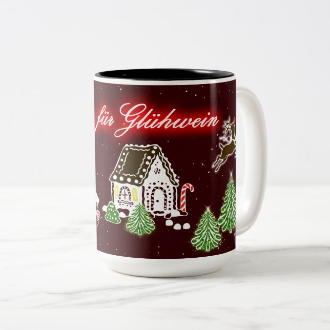 O costume desinged a caneca para o vinho/glühwein (Frente Esquerda)