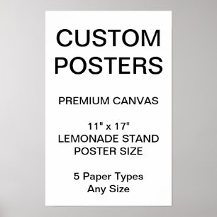 O costume personalizou 11" x 17" vazio do poster