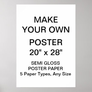 O costume personalizou 20" x 28" semi poster do