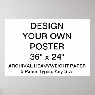 O costume personalizou 36"" o poster x24 de papel