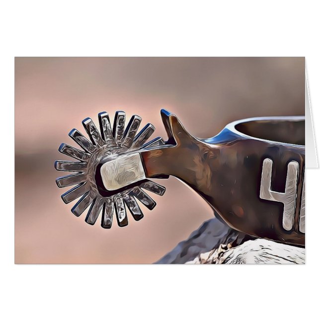 O Cowboy Tem Um Cartão De Estúmulo (Frente Horizontal)