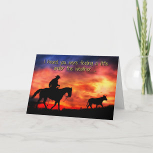 O Cowboy Vai Bem, Sente-Se Melhor Um Cartão