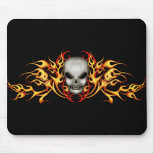 O crânio arde   Mousepad - parte traseira do pret