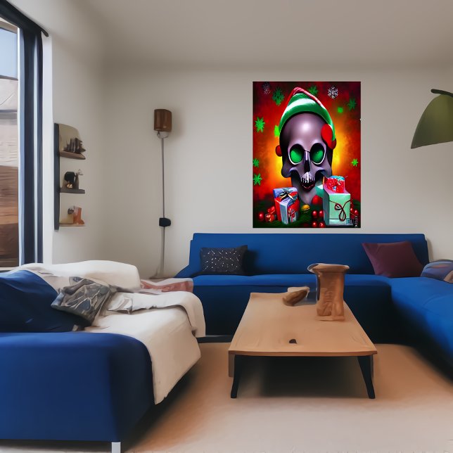 O crânio de Natal | AI Art Poster (Criador carregado)