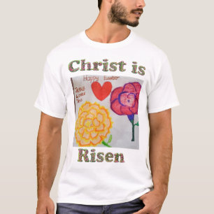 O Cristo da T-shirt da páscoa é risen