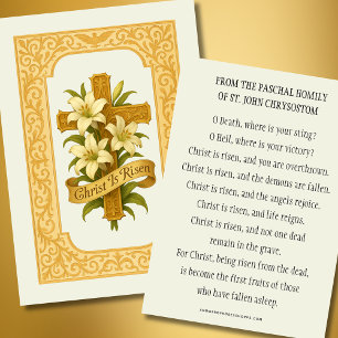 O Cristo Ressuscitou Oração Pascal Católica de Pás