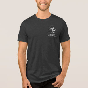 O CRNA ilumina uma camisa personalizável de três b