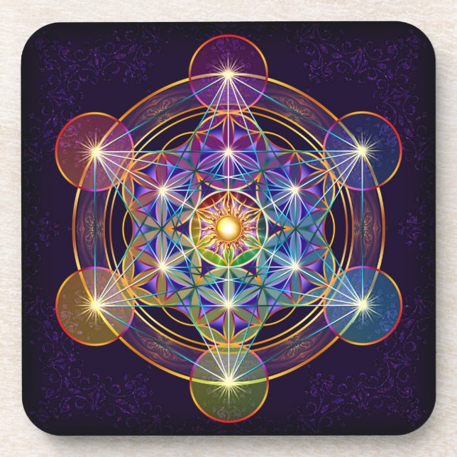 O cubo de Metatron com a flor da porta copos da (Frente)
