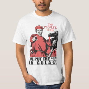 O cubo do pessoa - nós pôr o U no t-shirt do gul