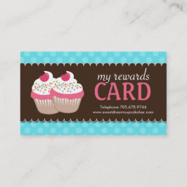 O cupcake customizável recompensa cartões