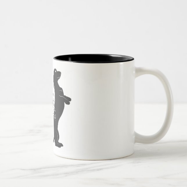 O Dachshund "comensal da casa é" caneca de café de (Direita)