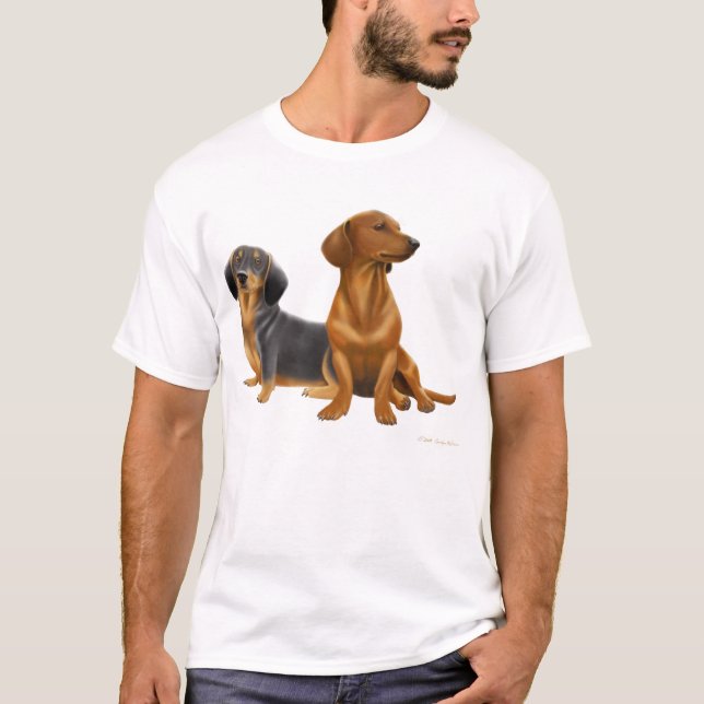 O Dachshund persegue o t-shirt (Frente)