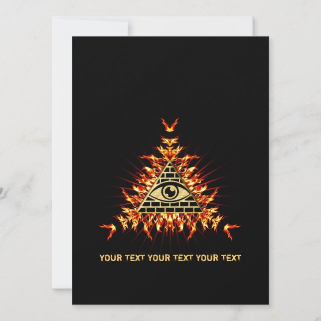 O de que de antes de todo de olho deus, pirâmide, (Frente)