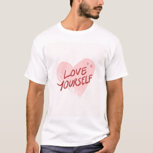 O design de camiseta do amor a si mesmo