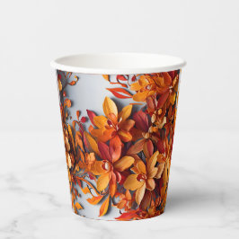 O Design de Padrão Floral Laranja