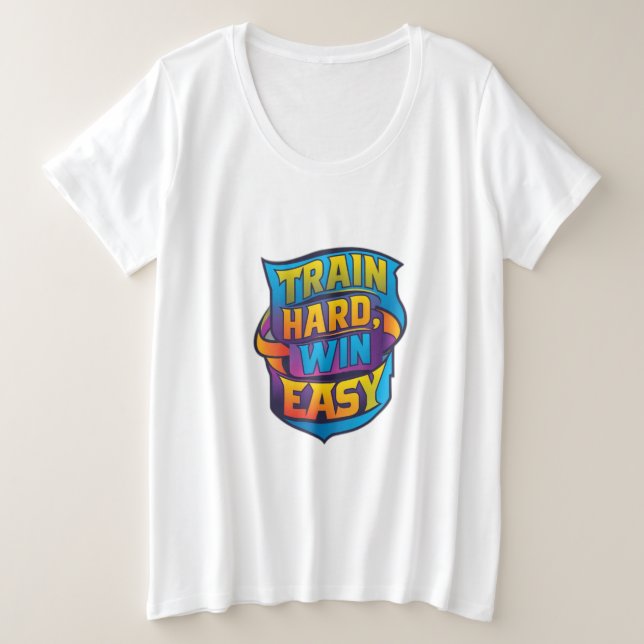 O design de t-shirt apresenta uma motivação e um i (Frente do Design)